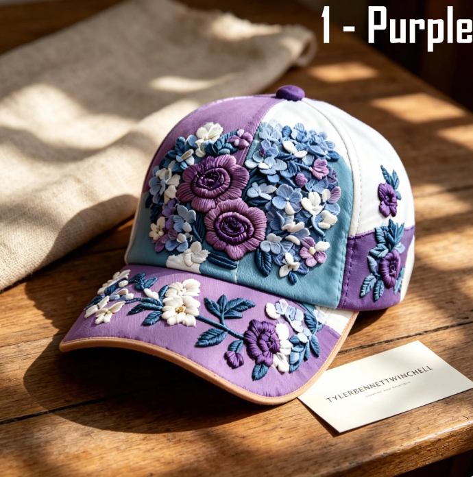 3D Print Breast Cancer Awareness Hat, Pink Ribbon Angel Wings Cap, Faith Cross Floral Hat - Image 2