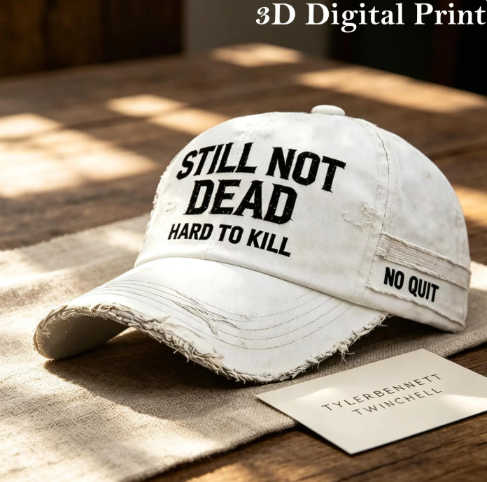 Still Not Dead" Vintage Washed Baseball Cap, Distressed "Hard To Kill" Tactical Hat - Image 6