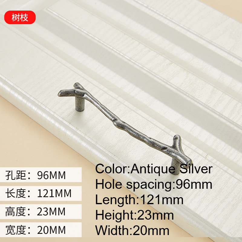 Modern Nature-Inspired Twig Cabinet Handles, Rustic Tree Branch Drawer Pulls, Premium Zinc Alloy Furniture Hardware for Wardrobes, Wine Cabinets and Dressers - Image 11