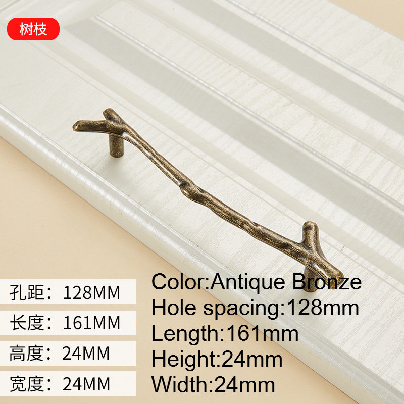 Modern Nature-Inspired Twig Cabinet Handles, Rustic Tree Branch Drawer Pulls, Premium Zinc Alloy Furniture Hardware for Wardrobes, Wine Cabinets and Dressers - Image 8