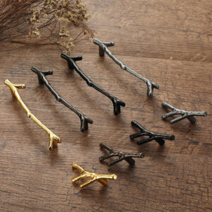 Modern Nature-Inspired Twig Cabinet Handles, Rustic Tree Branch Drawer Pulls, Premium Zinc Alloy Furniture Hardware for Wardrobes, Wine Cabinets and Dressers